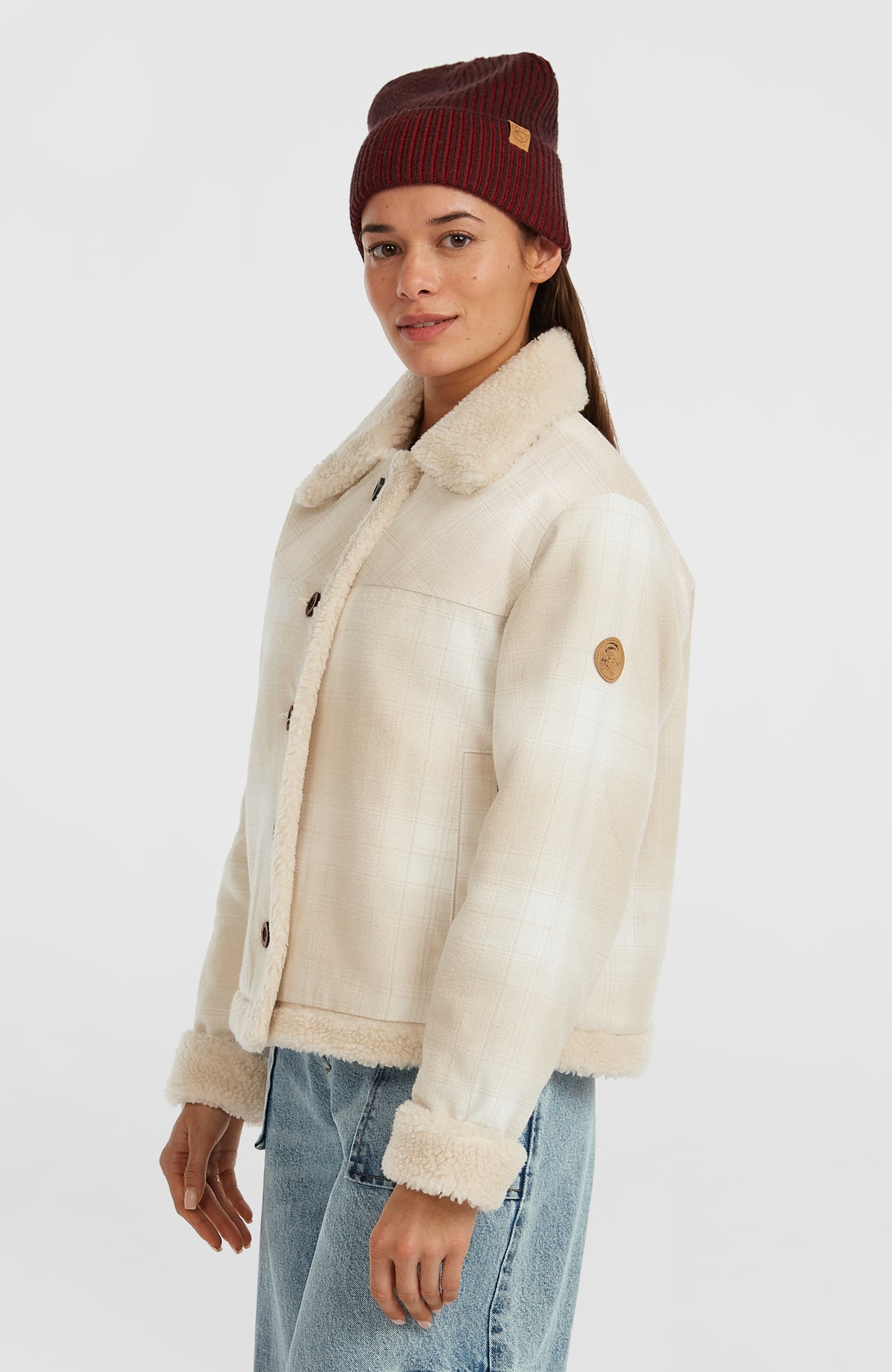 Veste O'Riginals doublée en polaire | Beige Check