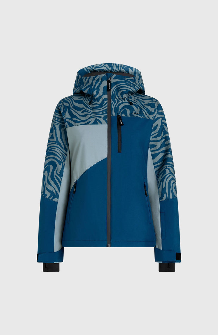 Veste de ski FWC'Cruz Triple | Blue Swirl Zebra