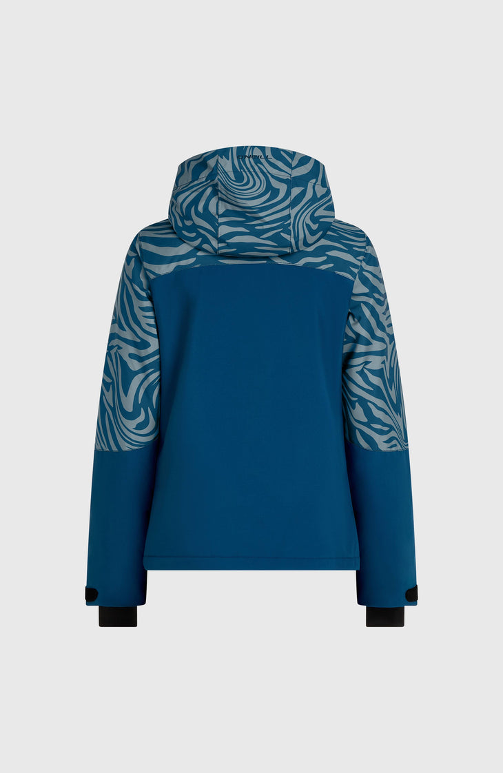 Veste de ski FWC'Cruz Triple | Blue Swirl Zebra