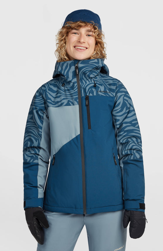Veste de ski FWC'Cruz Triple | Blue Swirl Zebra