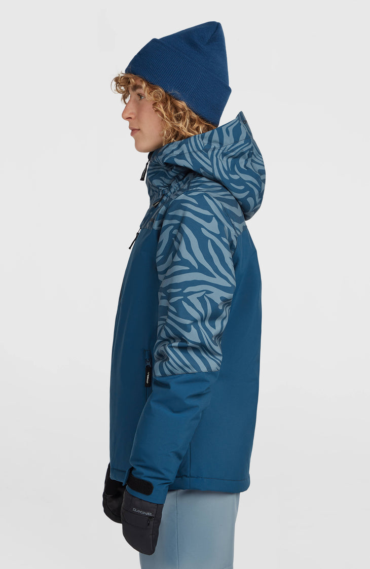 Veste de ski FWC'Cruz Triple | Blue Swirl Zebra