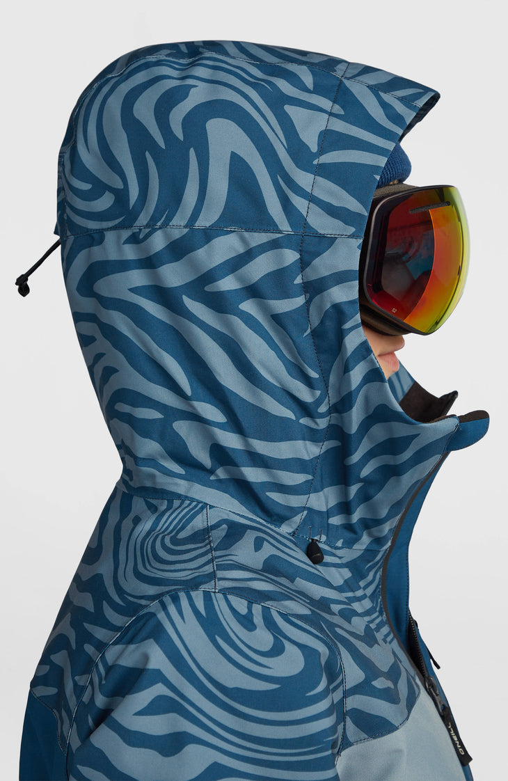 Veste de ski FWC'Cruz Triple | Blue Swirl Zebra