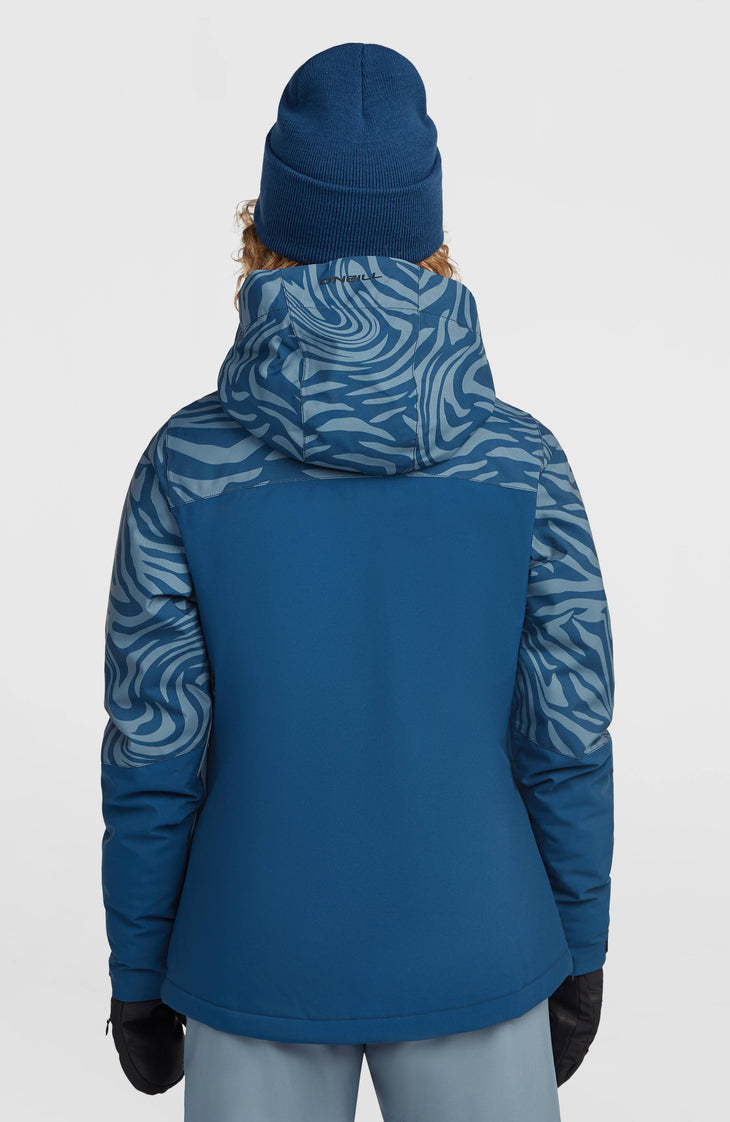 Veste de ski FWC'Cruz Triple | Blue Swirl Zebra