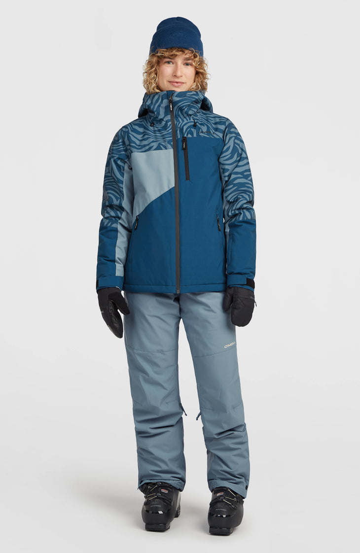Veste de ski FWC'Cruz Triple | Blue Swirl Zebra