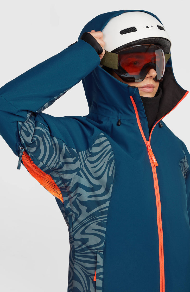Veste de ski FWC'Cruz Duo | Blue Swirl Zebra