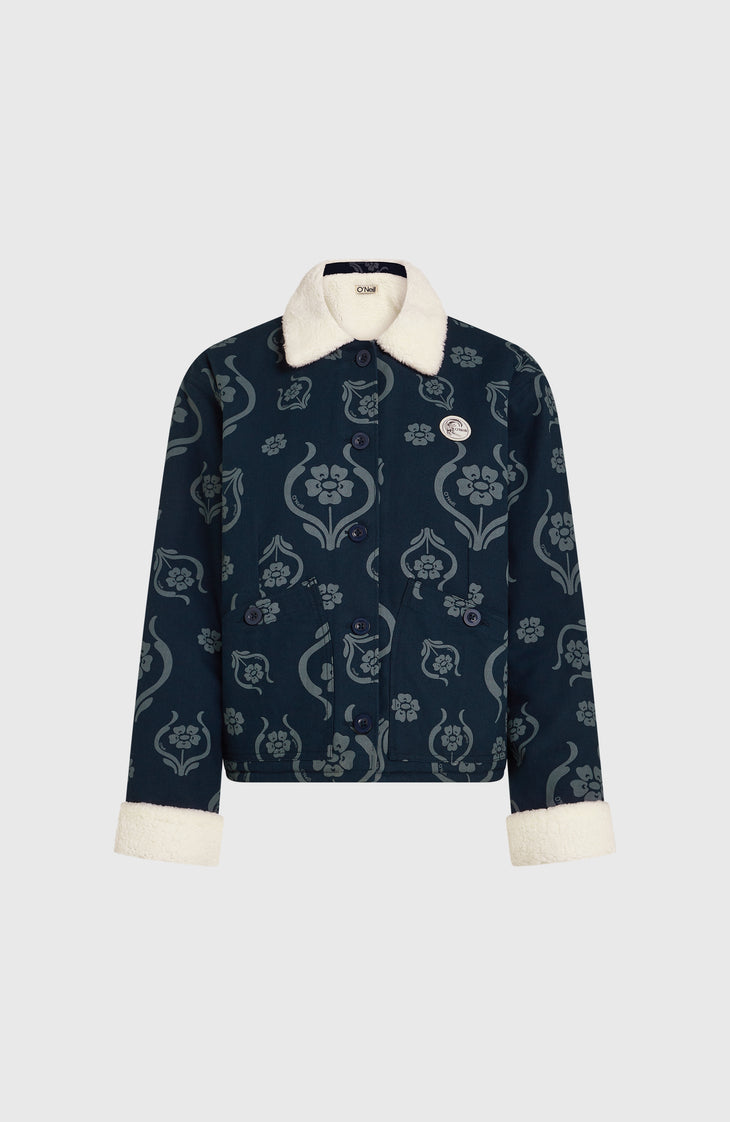 Veste O'Riginals doublée en polaire | Blue Artdeco Floral Jean
