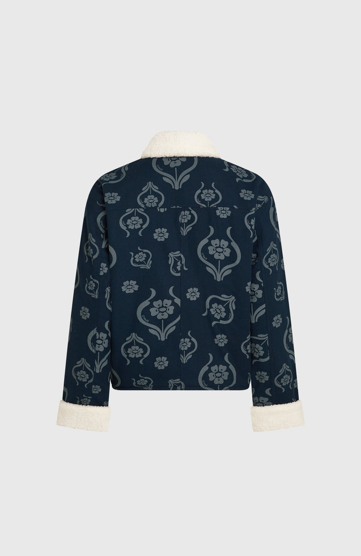 Veste O'Riginals doublée en polaire | Blue Artdeco Floral Jean