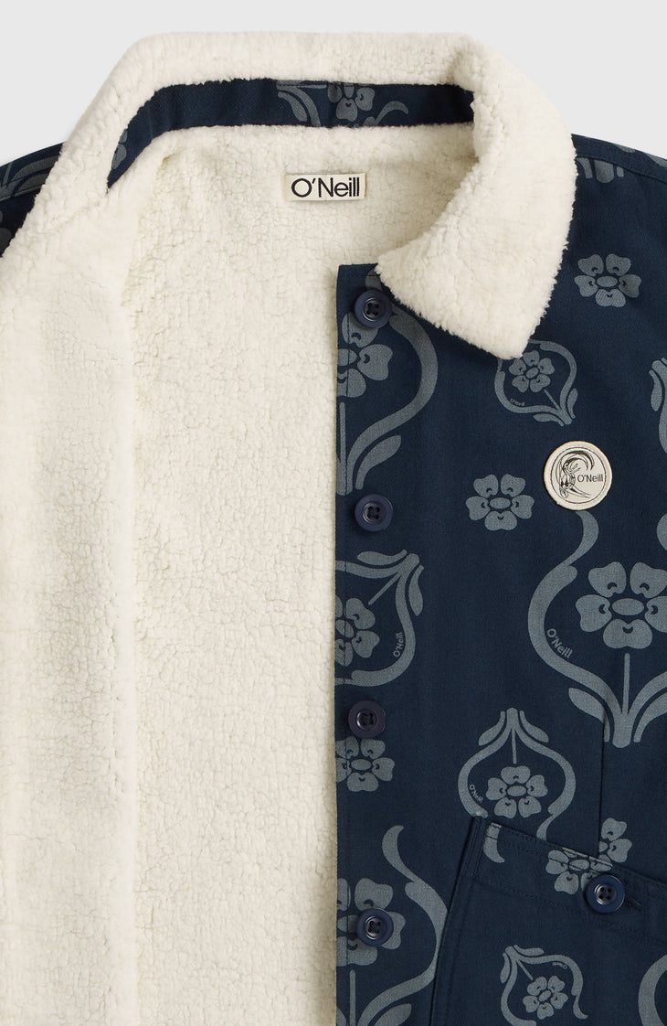 Veste O'Riginals doublée en polaire | Blue Artdeco Floral Jean