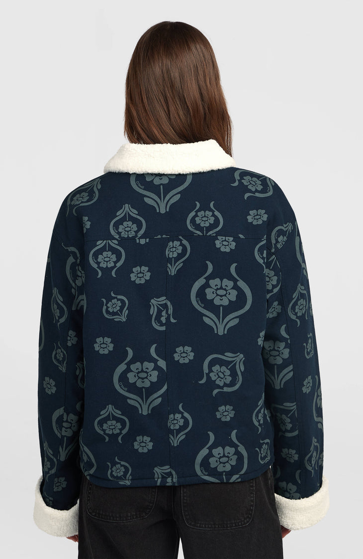 Veste O'Riginals doublée en polaire | Blue Artdeco Floral Jean