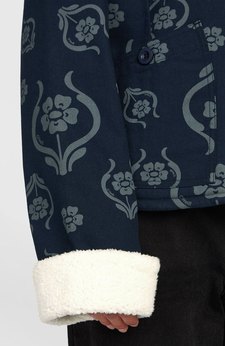 Veste O'Riginals doublée en polaire | Blue Artdeco Floral Jean