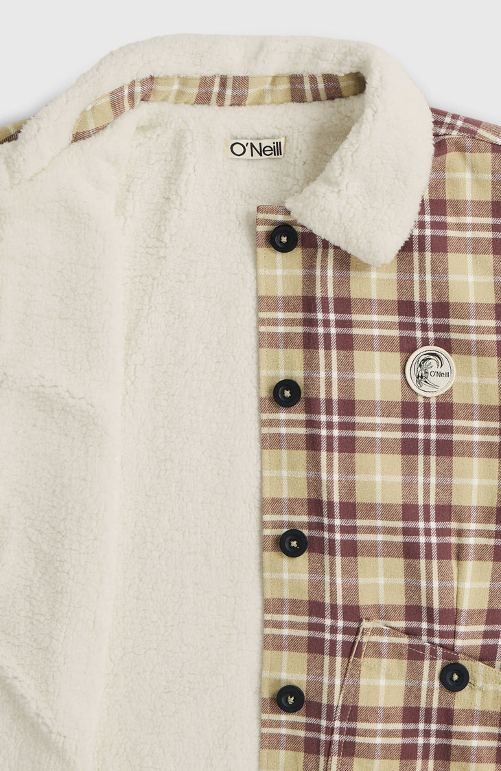 Veste O'Riginals doublée en polaire | Beige Check Flannel