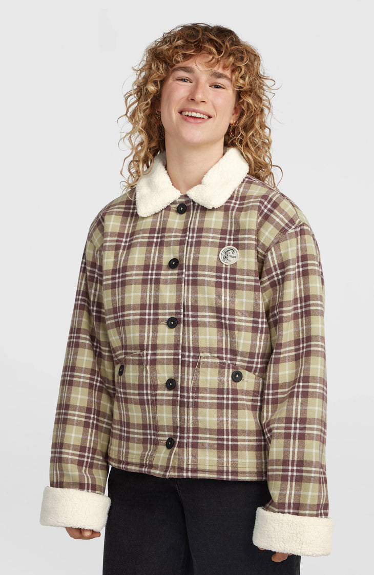 Veste O'Riginals doublée en polaire | Beige Check Flannel