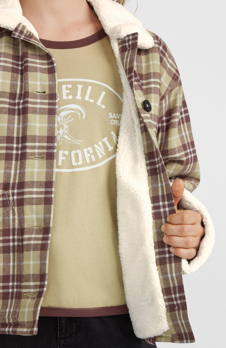 Veste O'Riginals doublée en polaire | Beige Check Flannel