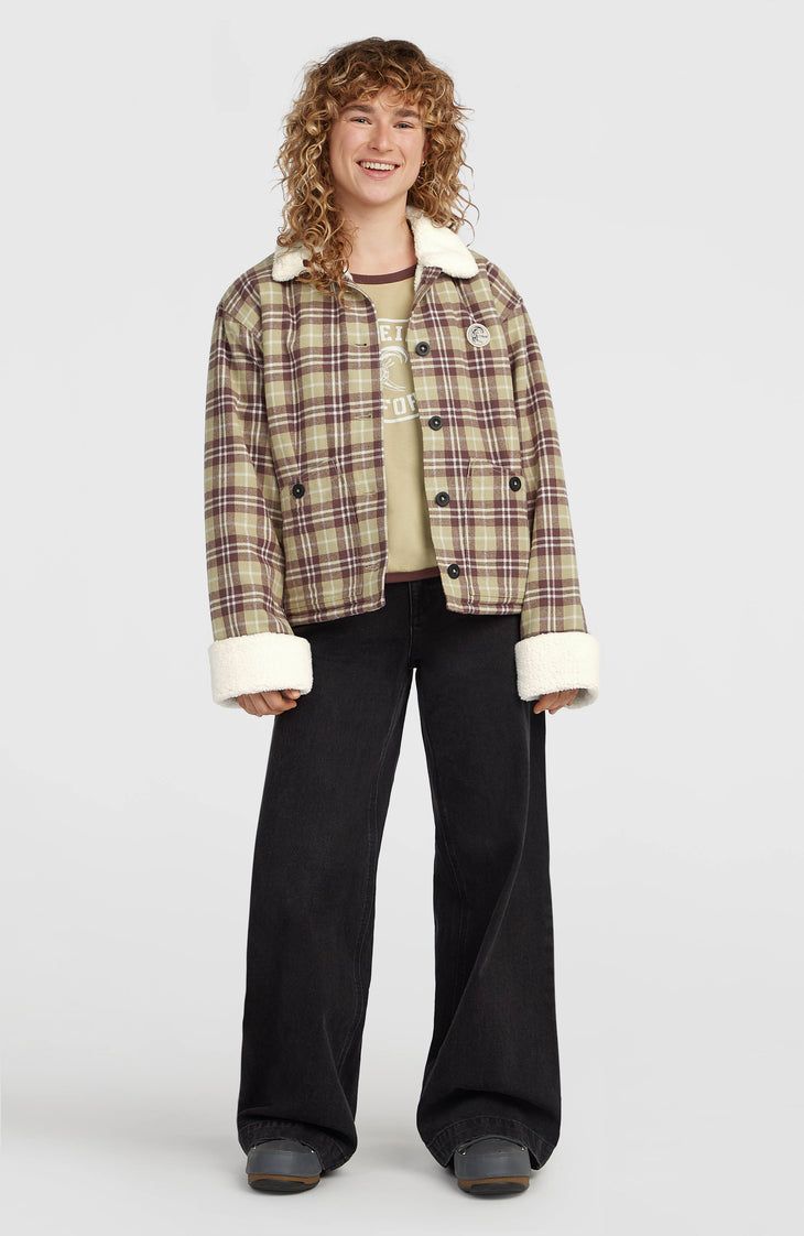 Veste O'Riginals doublée en polaire | Beige Check Flannel