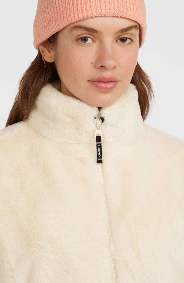Veste en fausse fourrure à zip intégral O'Neill Must-Have | Linen White