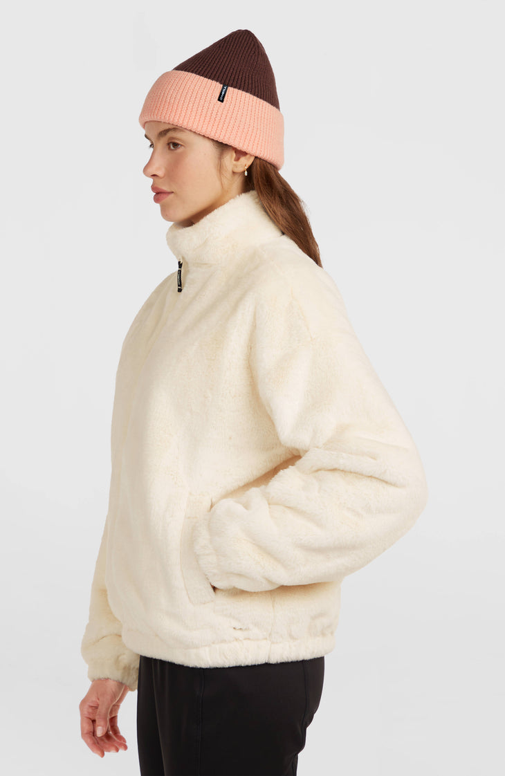Veste en fausse fourrure à zip intégral O'Neill Must-Have | Linen White