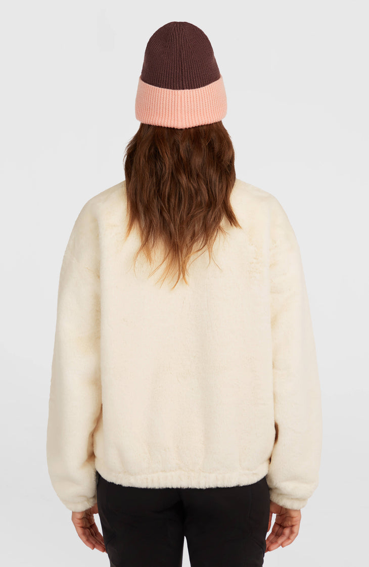 Veste en fausse fourrure à zip intégral O'Neill Must-Have | Linen White