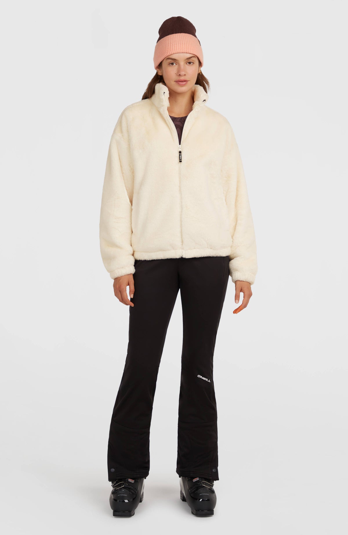 Veste en fausse fourrure à zip intégral O'Neill Must-Have | Linen White