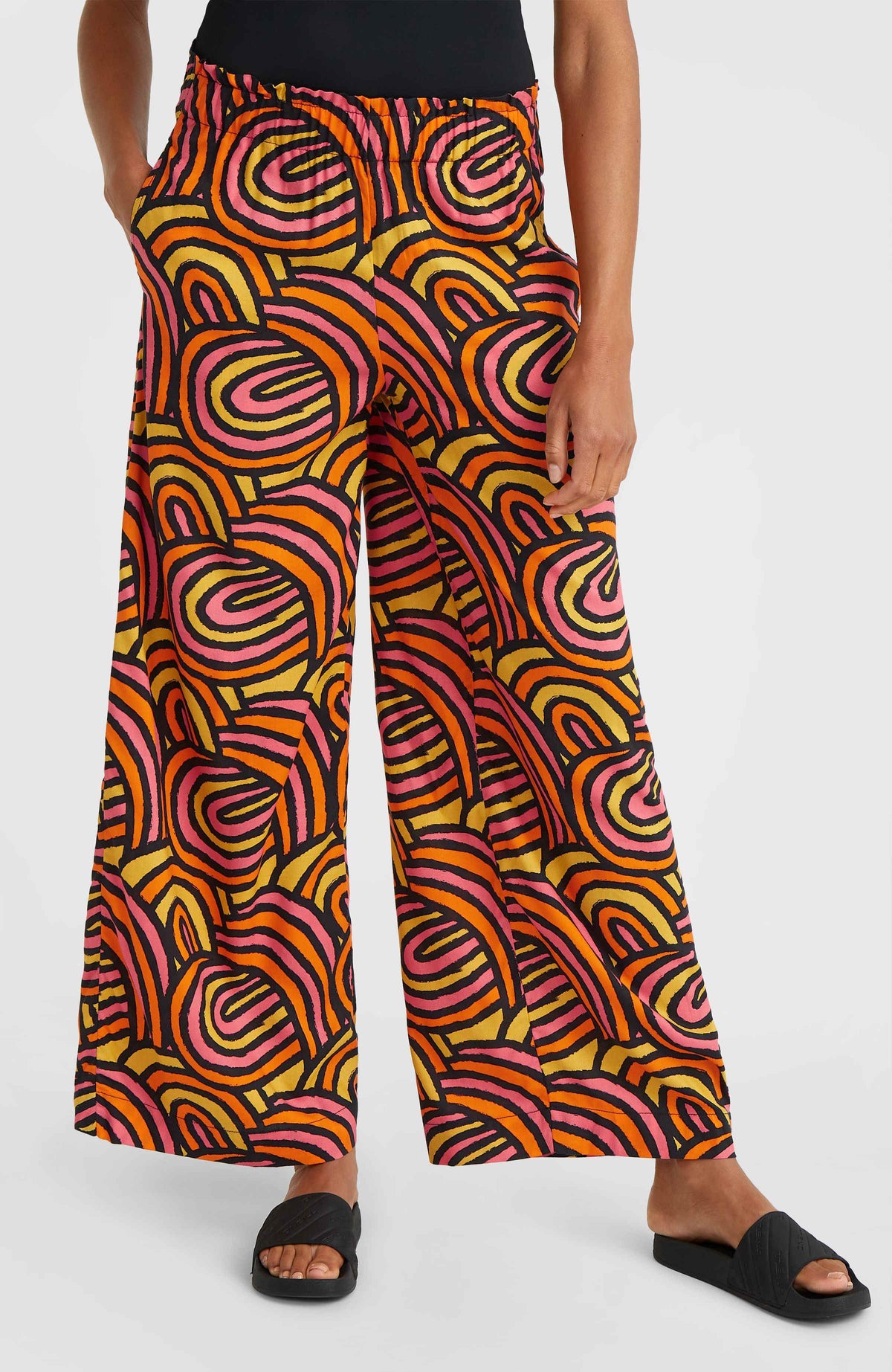 Pantalon Malia Beach | Orange Rainbow Stripe