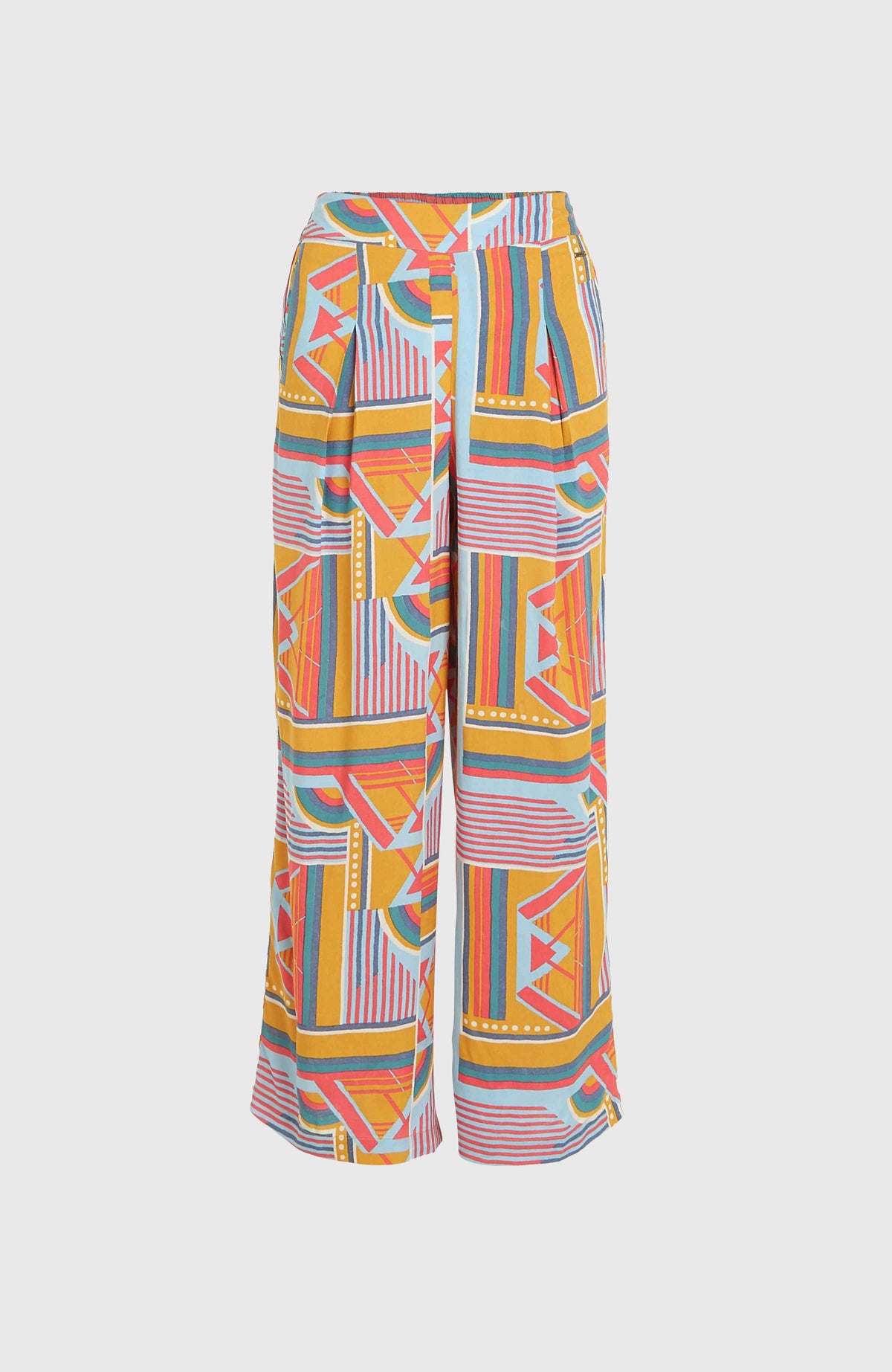 Pantalon en tissu Farrah Women of the Wave | Yellow Art Geo