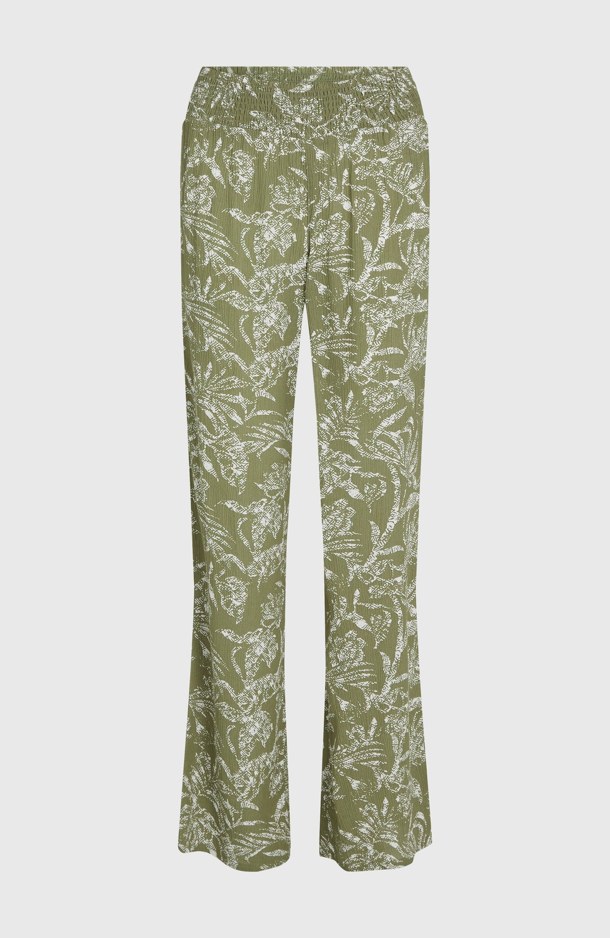 Pantalon Johnny Smocked Waist | Green Textured Jungle