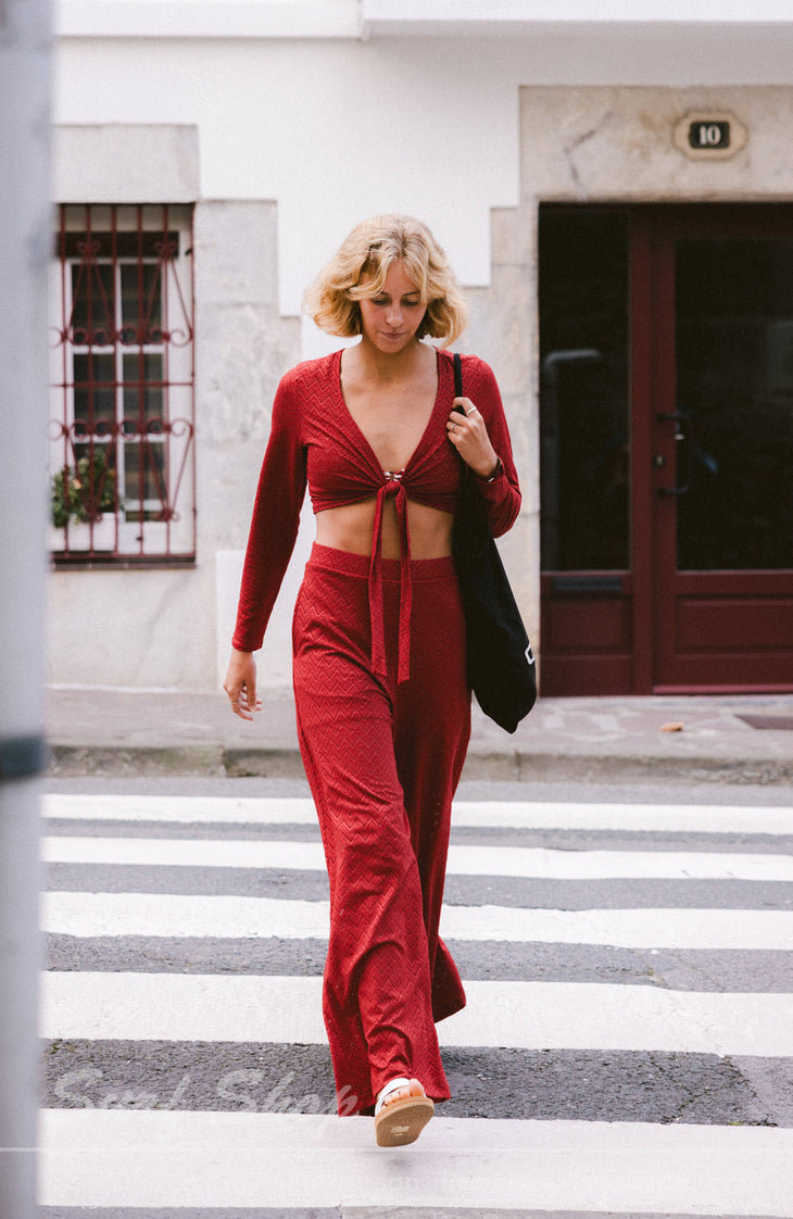 Pantalon O'Riginals Wide-Leg | Midnight Poppy