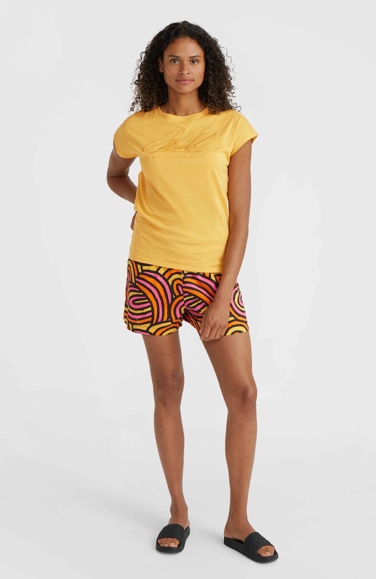 Short Amiri Beach | Orange Rainbow Stripe
