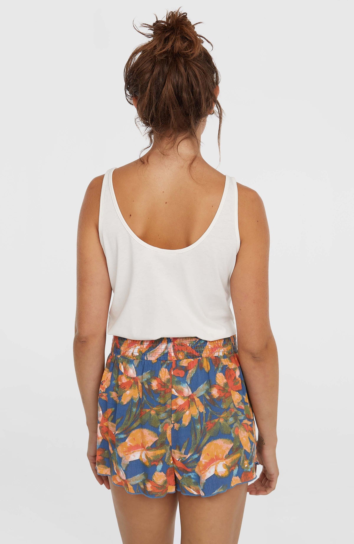 Short Johnny Smocked Waist | Blue Painted Tropics