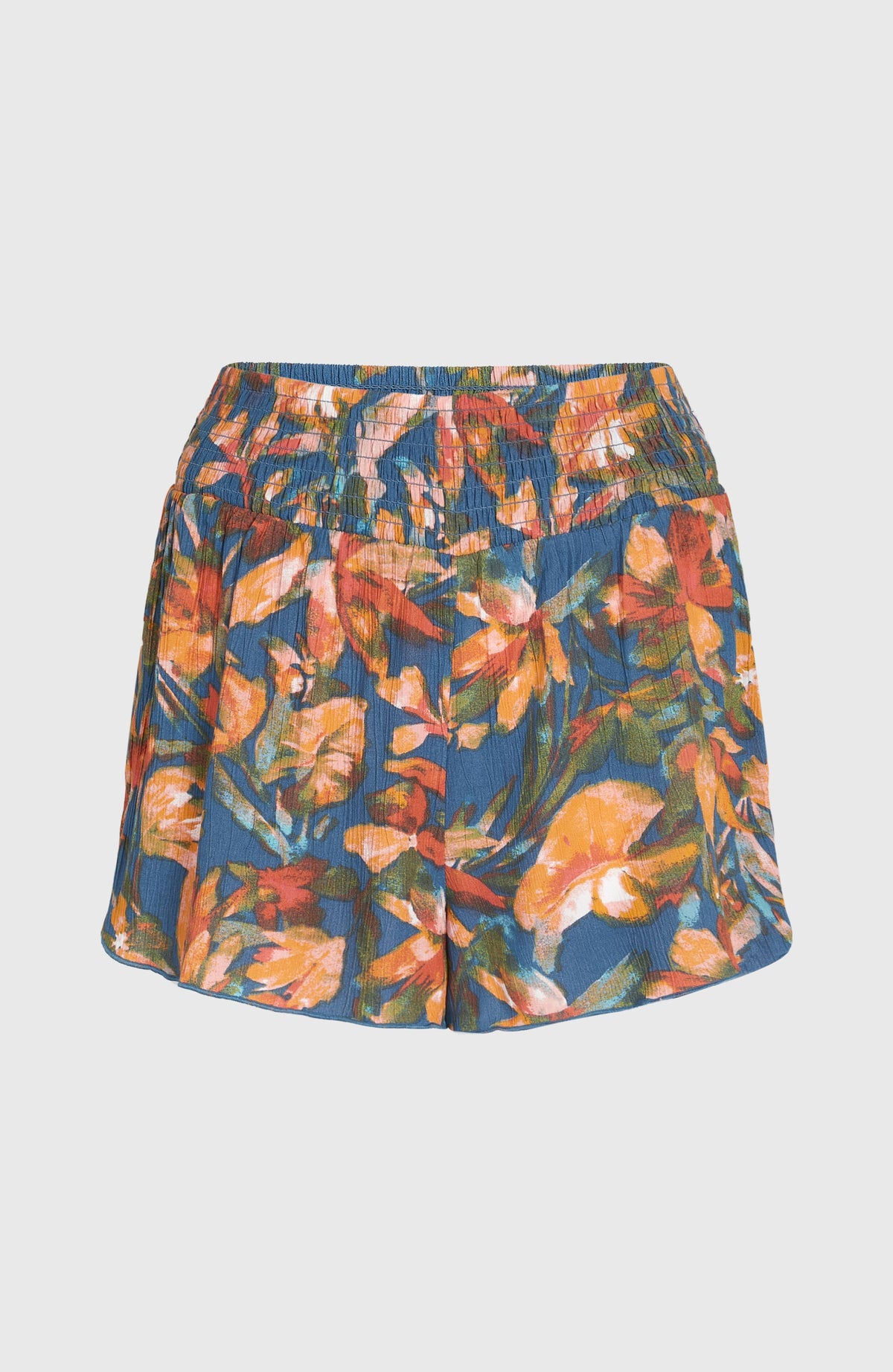 Short Johnny Smocked Waist | Blue Painted Tropics