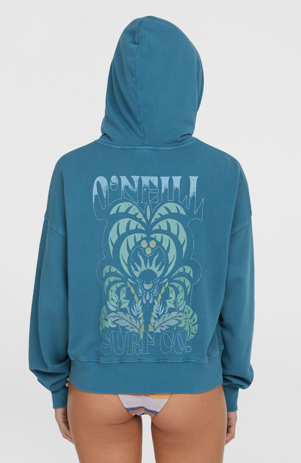 Sweat à capuche et zip intégral Beach Vintage | Copen Blue
