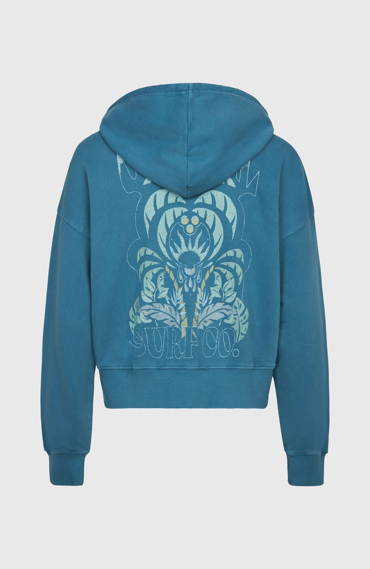 Sweat à capuche et zip intégral Beach Vintage | Copen Blue