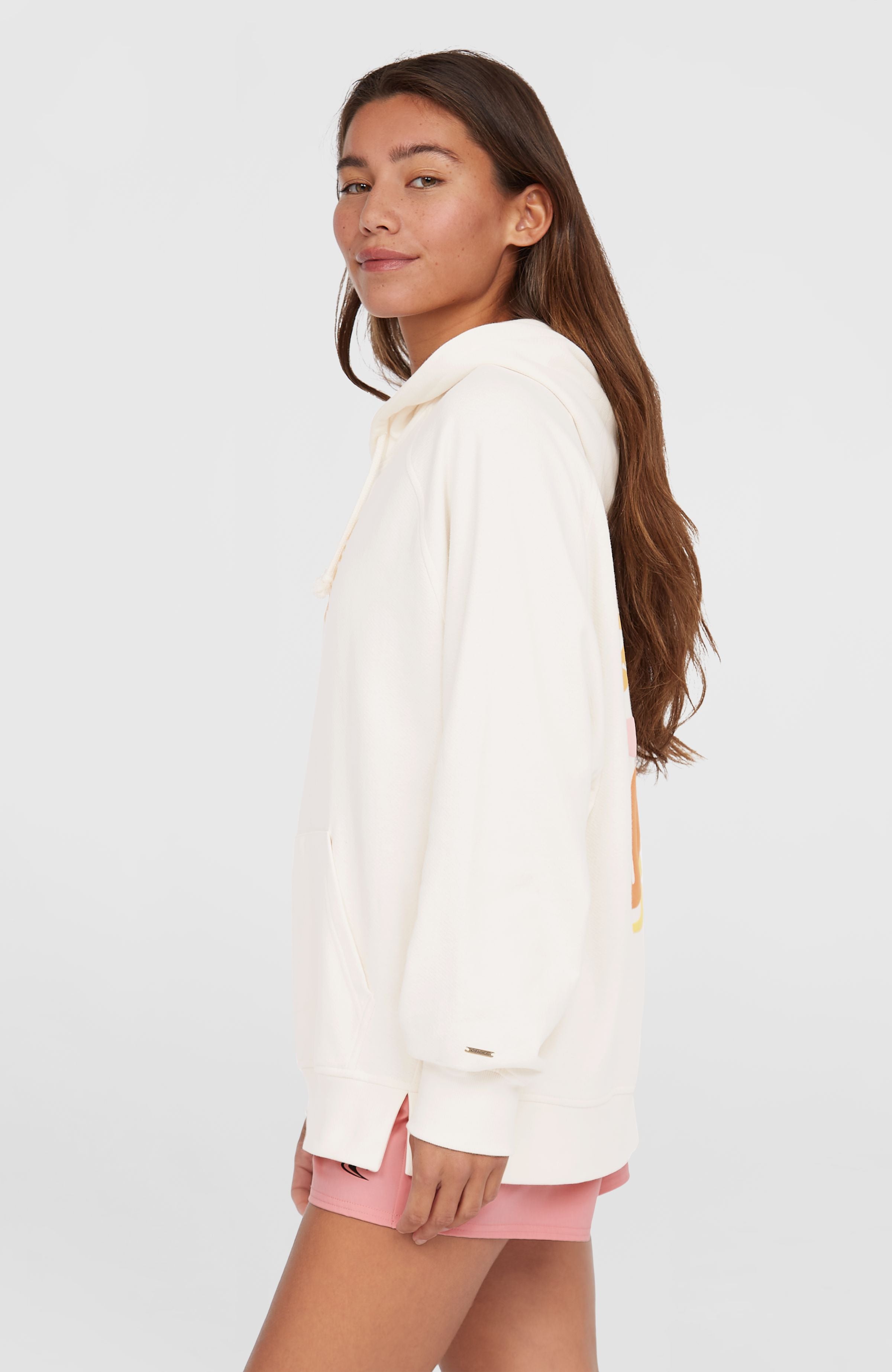 O'NEILL Sweat à capuche surdimensionné pour femme - Sweat à capuche en polaire avec poche avant et motif graphique, Bleu O'NEILL Sweat à capuche surdimensionné pour femme - Sweat à capuche en polaire avec poche avant et motif graphique, Bleu