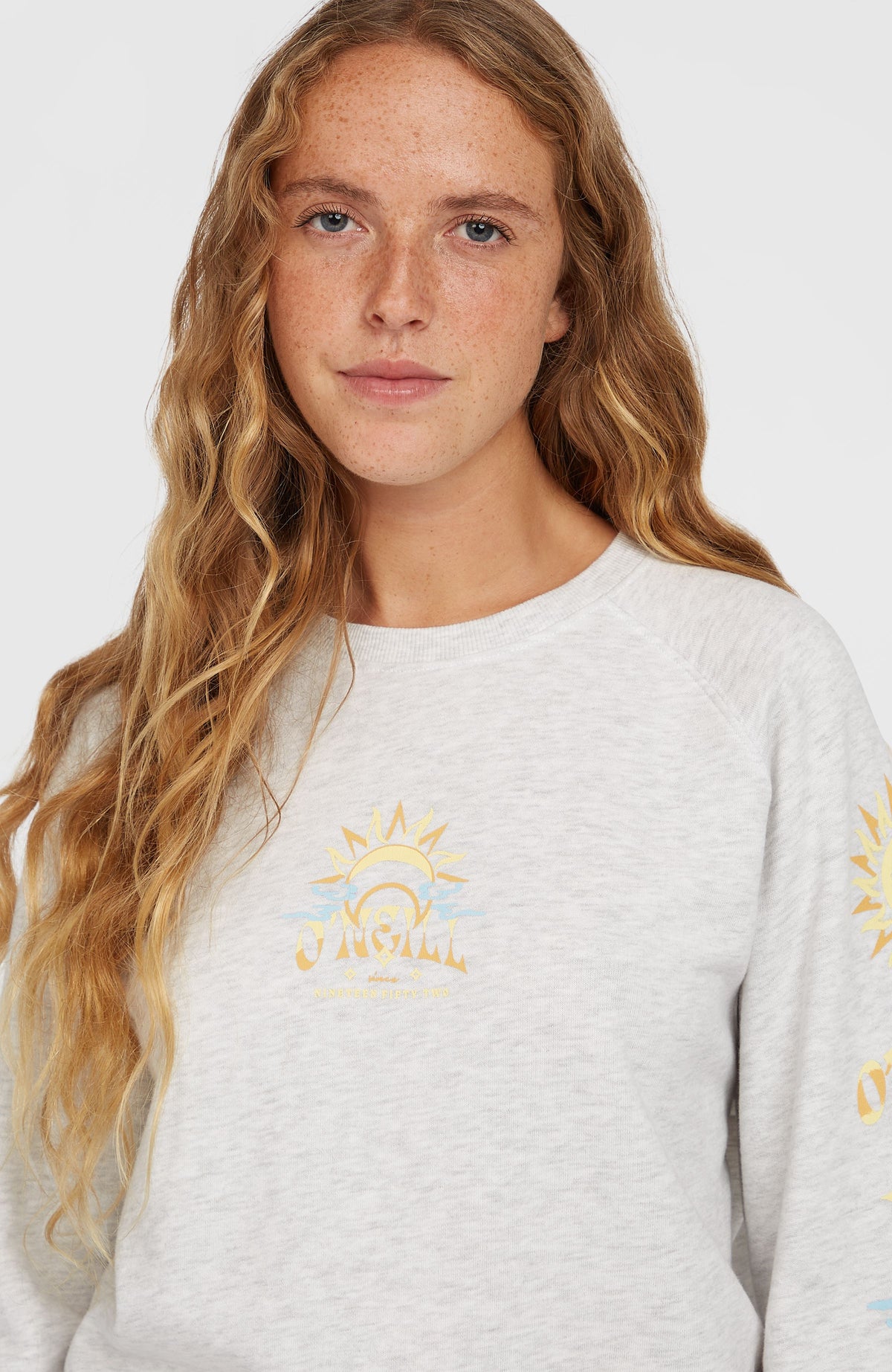 Sweatshirt Beach Vintage Crew | White Melange