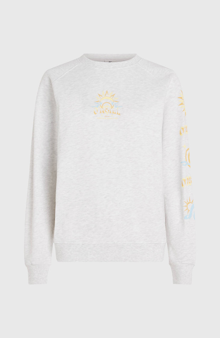 Sweatshirt Beach Vintage Crew | White Melange
