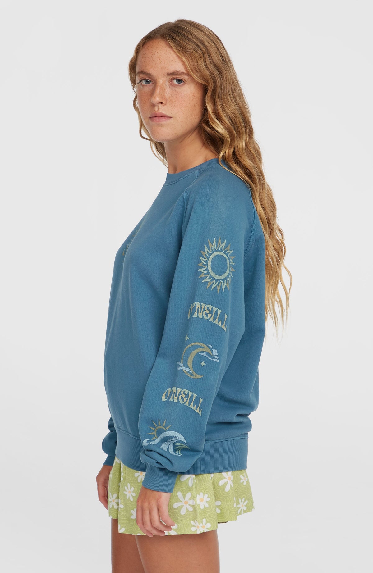 Sweatshirt Beach Vintage Crew | Copen Blue