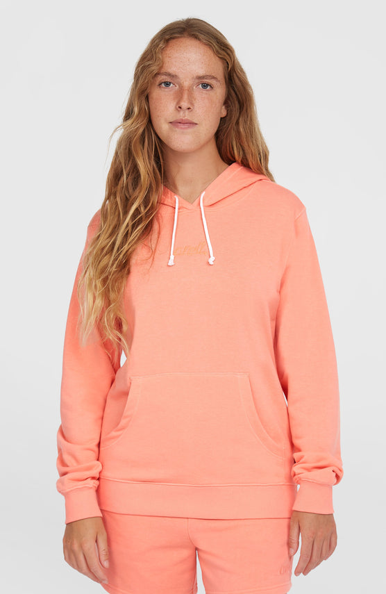 Sweat à capuche Essentials Script | Coral Pink