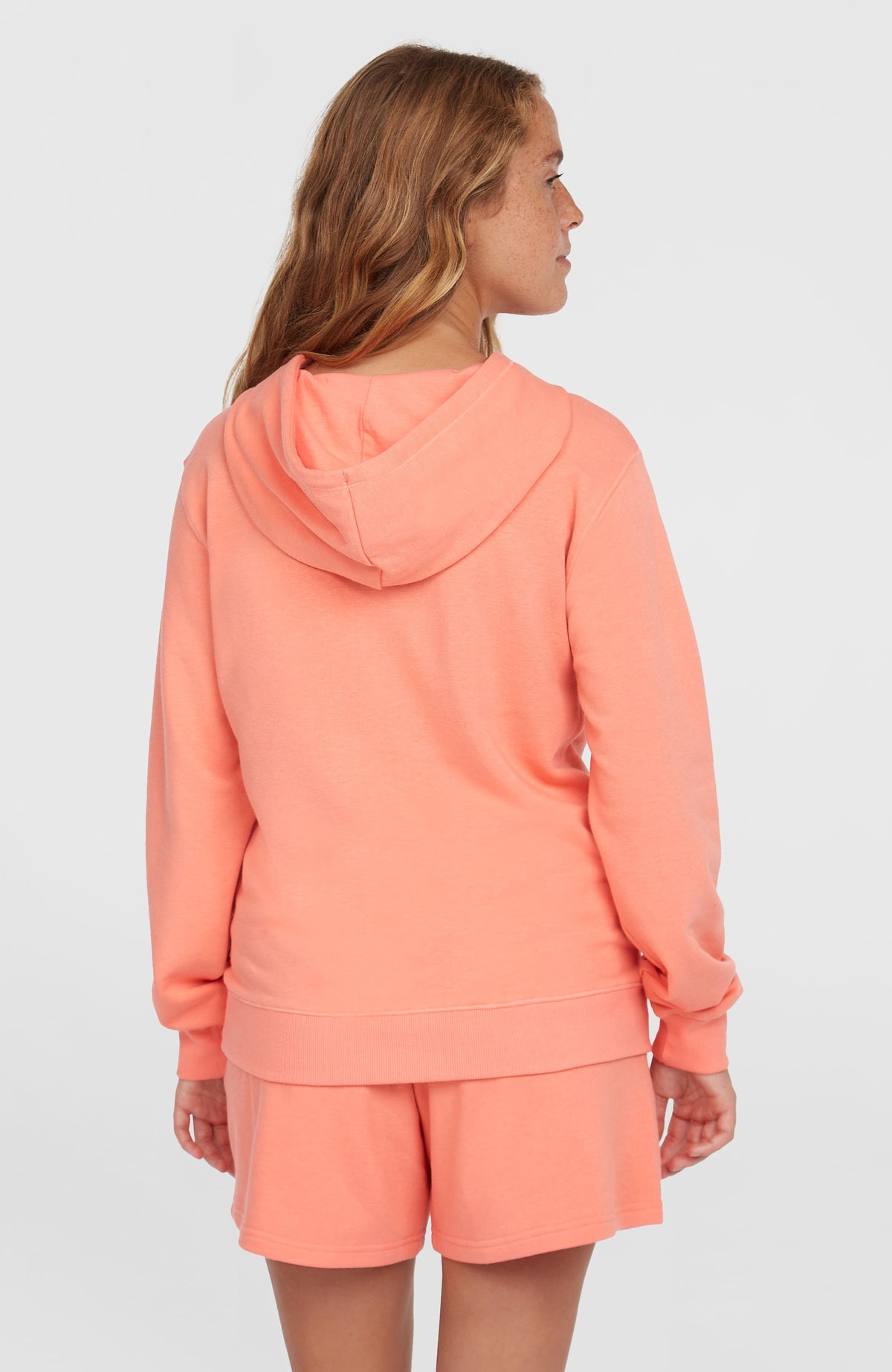 Sweat à capuche Essentials Script | Coral Pink