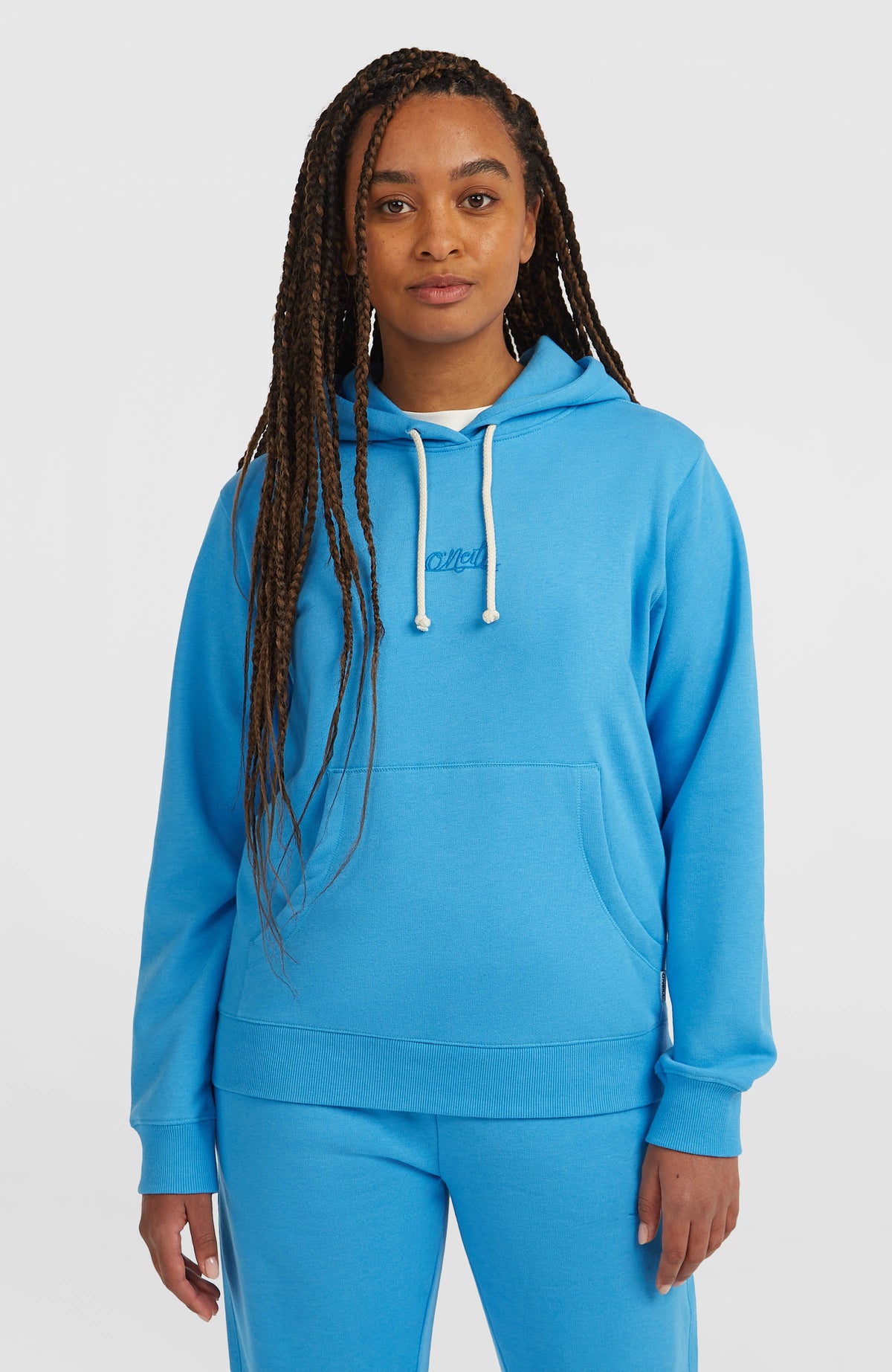 Sweat à capuche Essentials Script | Blue Poppy