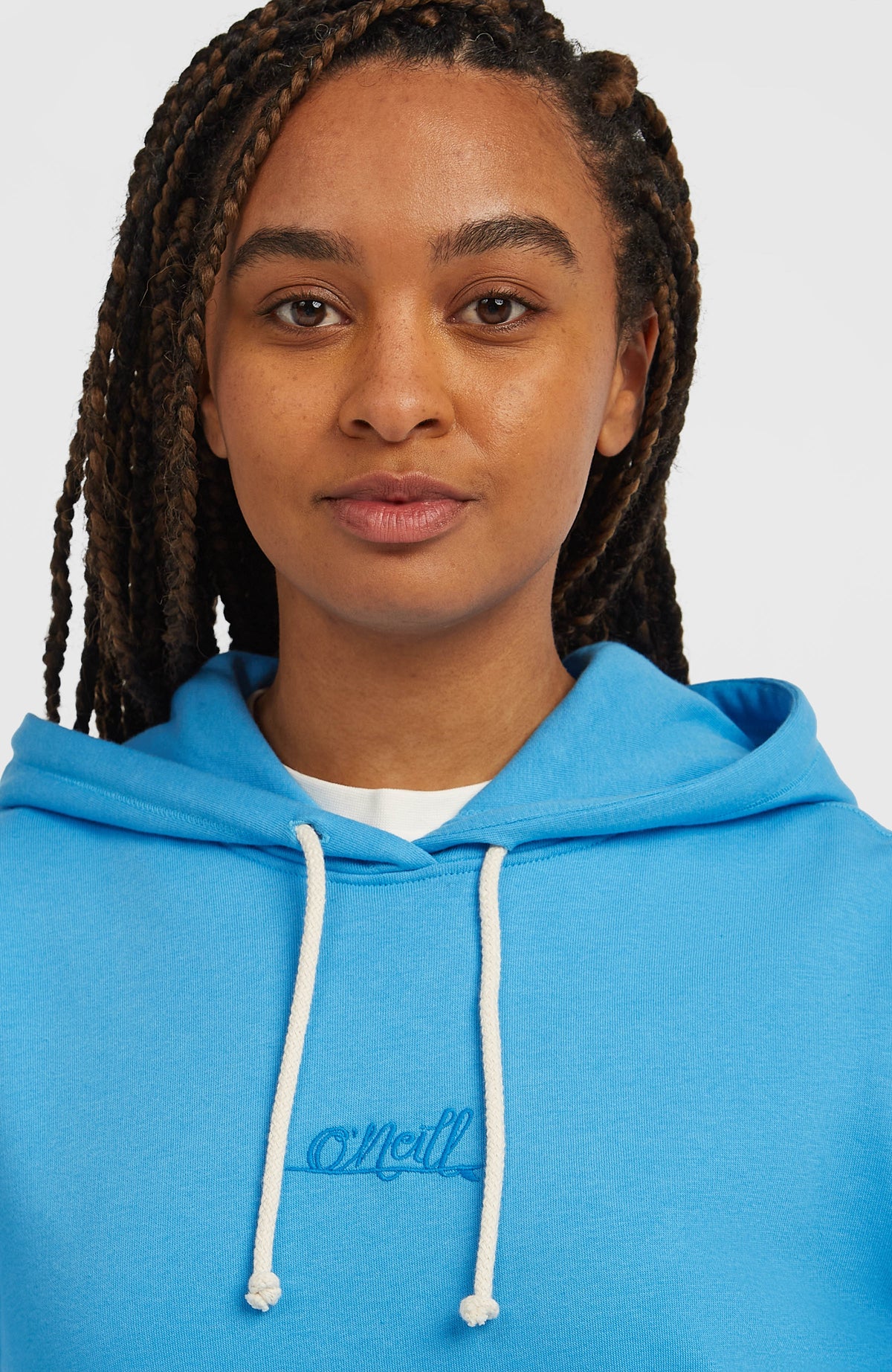 Sweat à capuche Essentials Script | Blue Poppy