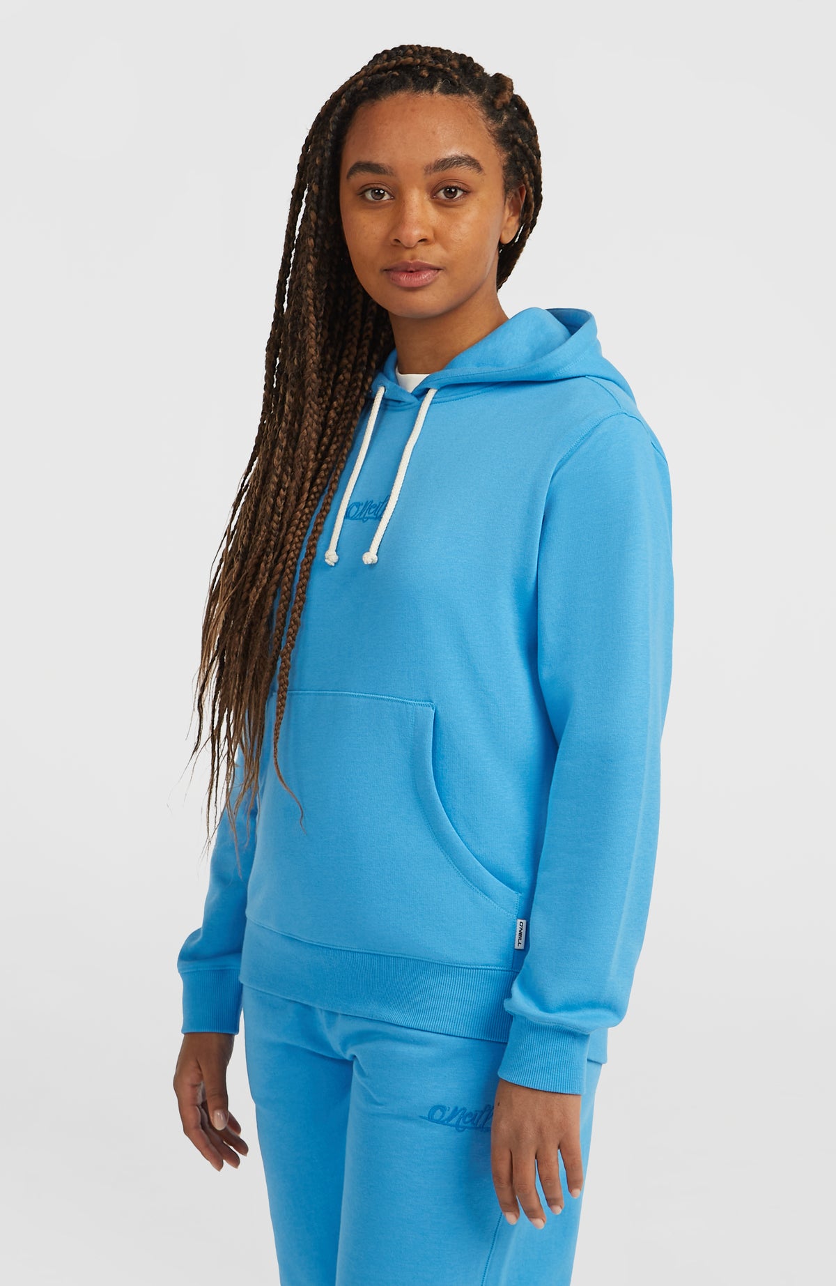 Sweat à capuche Essentials Script | Blue Poppy