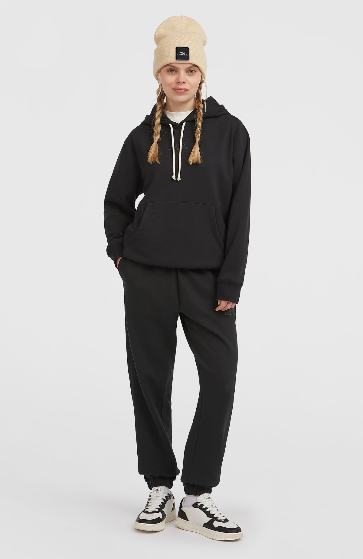Sweat à capuche Essentials Script | Black Out