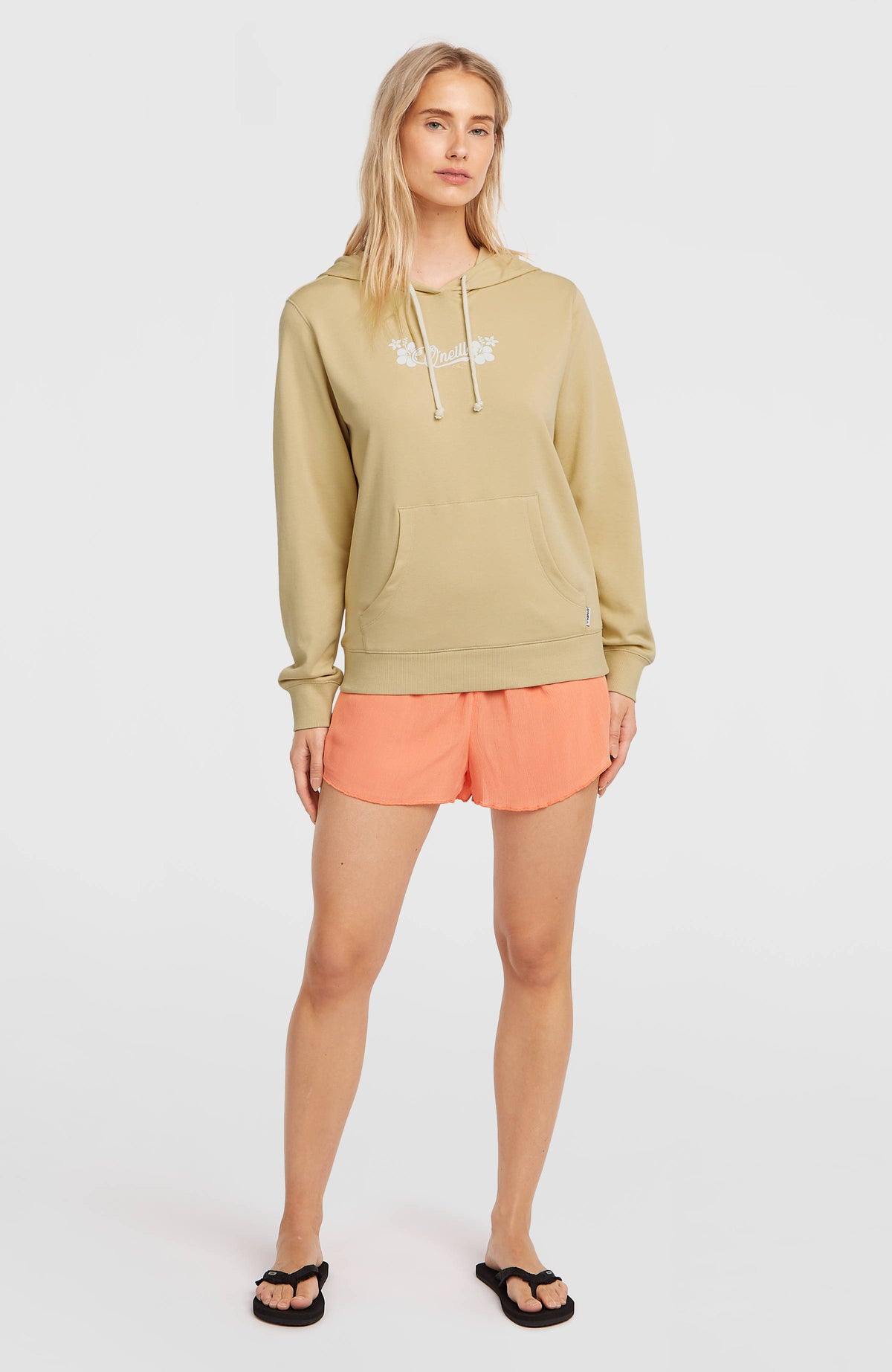 Sweat à capuche Essentials Script | Cocoa Sand