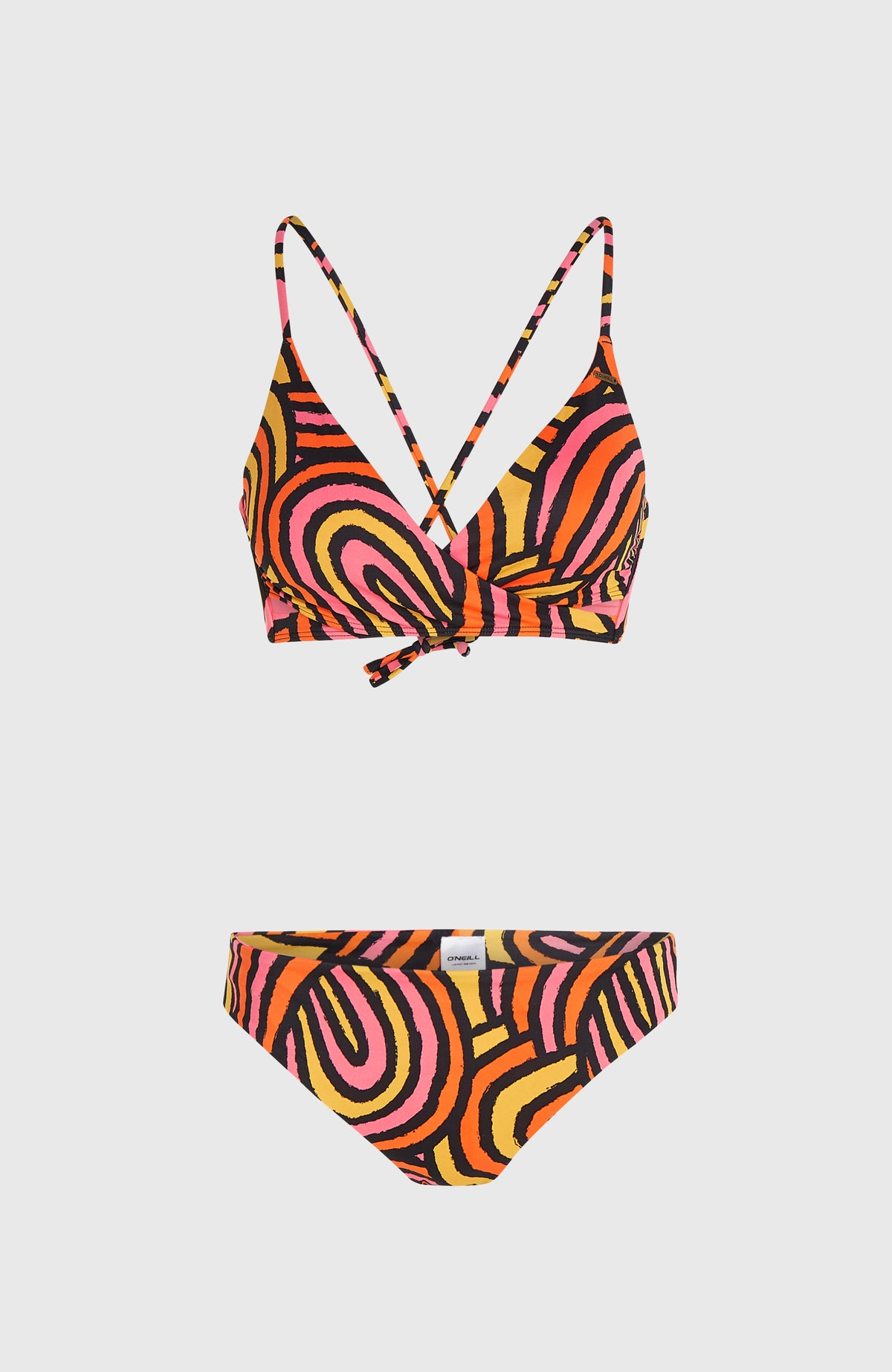 Ensemble de bikinis Baay Maoi | Orange Rainbow Stripe