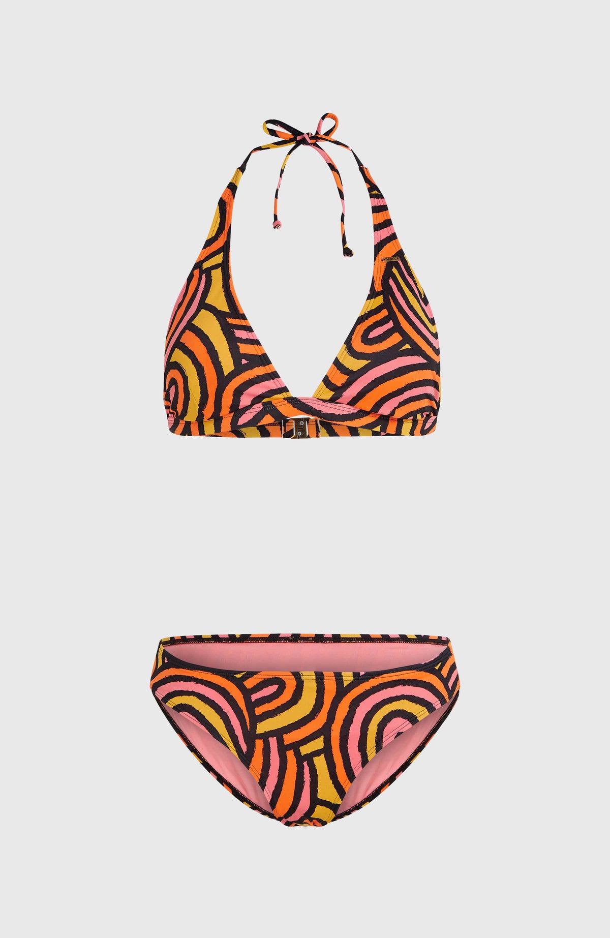 Ensemble de bikinis Marga Rita | Orange Rainbow Stripe