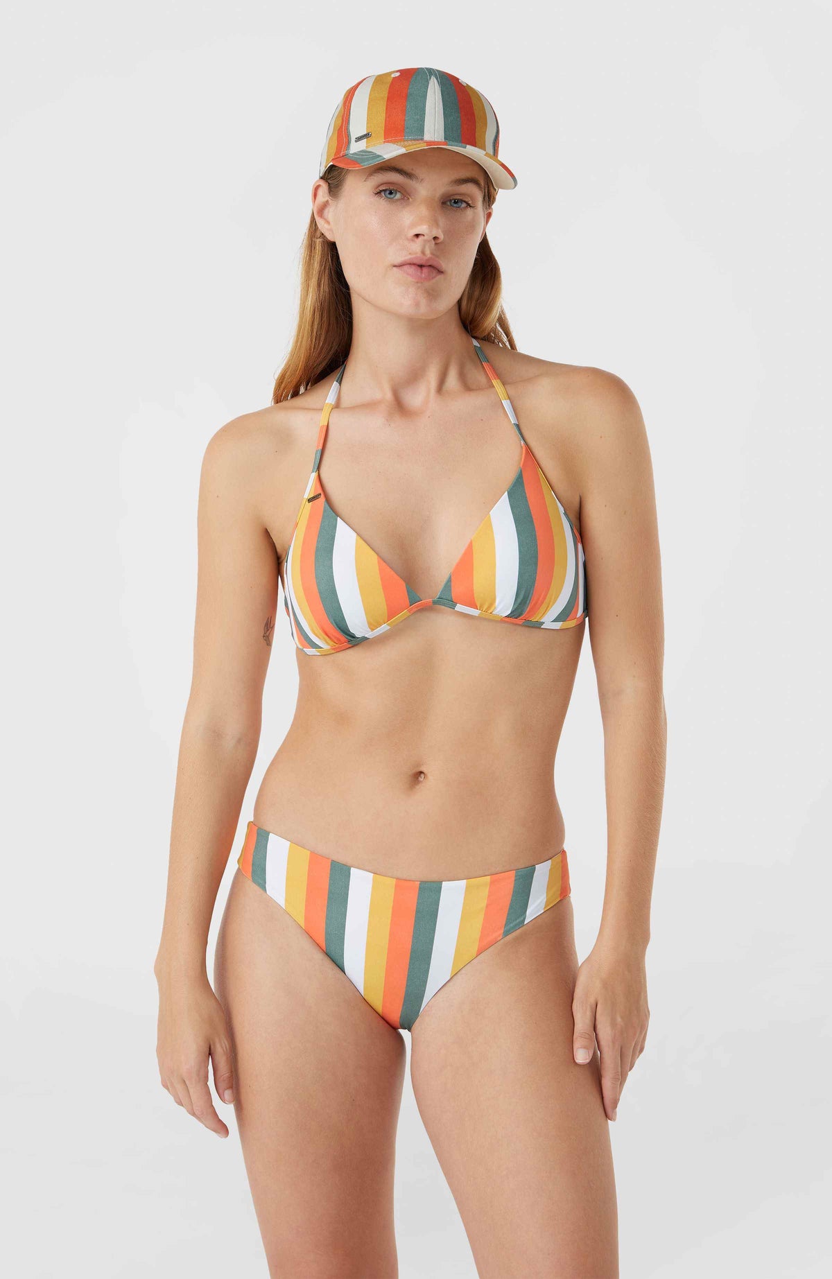 Haut de bikini Sao | Orange Multistripe