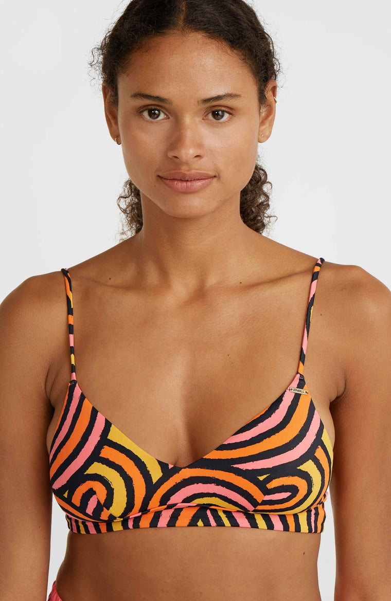 Haut de bikini Wave Crop | Orange Rainbow Stripe Haut de bikini Wave Crop | Orange Rainbow Stripe