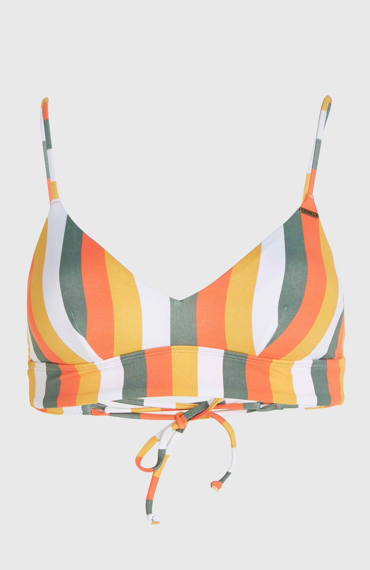 Haut de bikini Wave Crop | Orange Multistripe