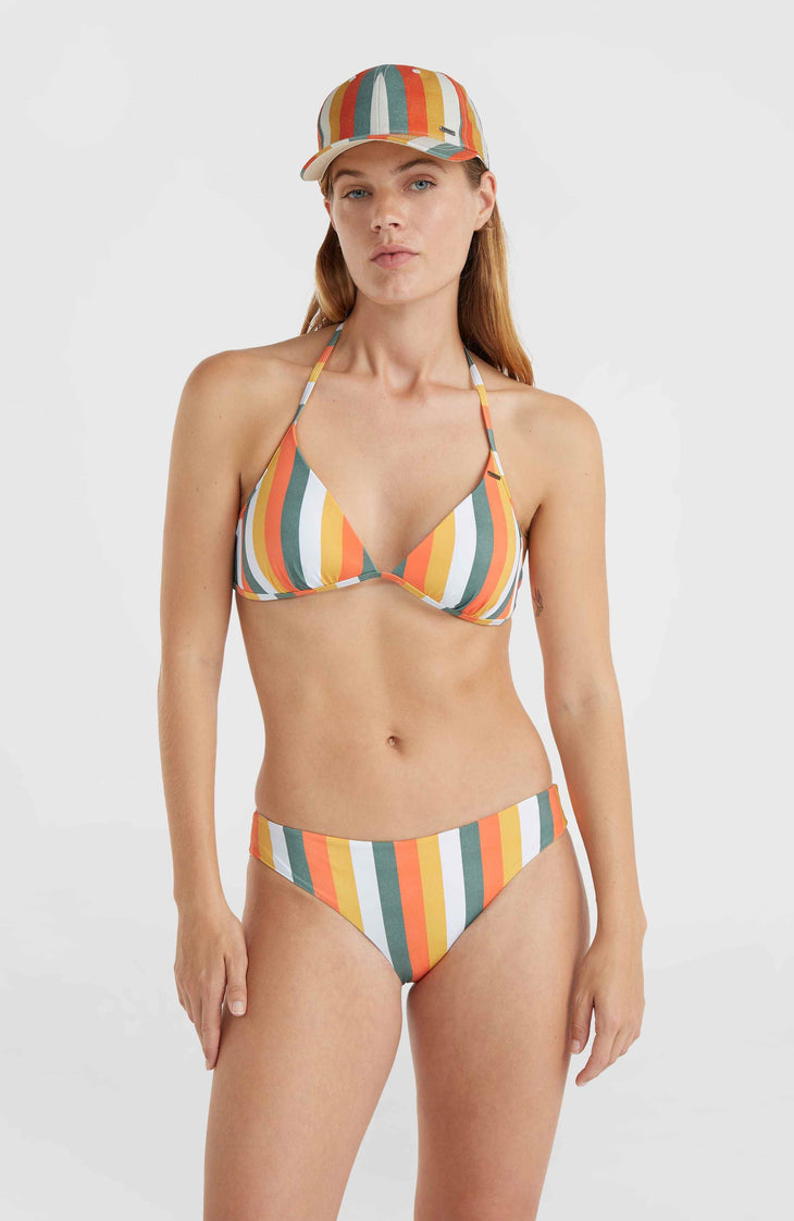 Bas de bikini Maoi | Orange Multistripe