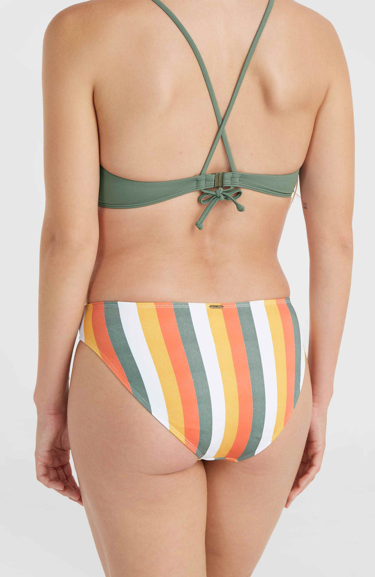 Bas de bikini Rita | Orange Multistripe