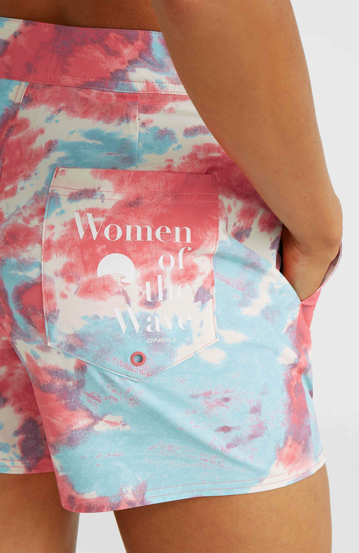 Boardshort Women of the Wave 14 | Pink Ice Cube Tie Dye